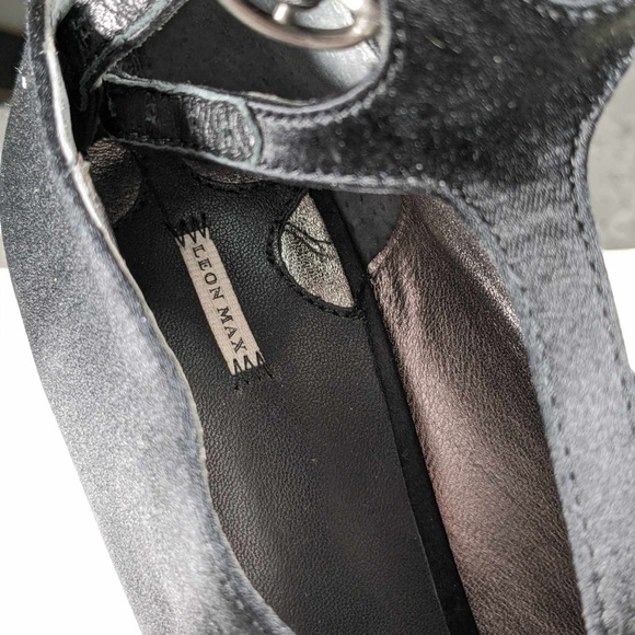 NWT/NIB - Leon Max Pika Satin Peep Hole Ankle Strap - 8.5 - Picture 7 of 11
